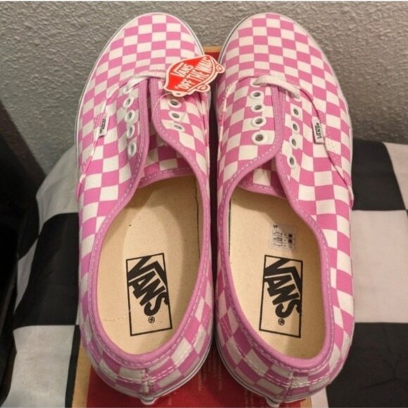 Vans Authentic Checkerboard Men Size 11.5 Orchid and White Pink 112025 - Picture 3 of 11